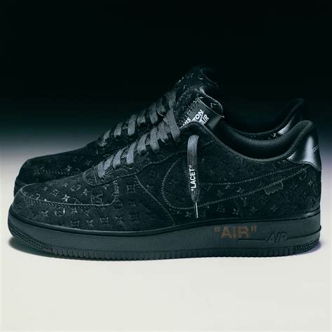 black lv air forces|af1 x louis vuitton.